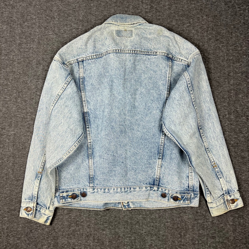 Vintage 90s Levi's Denim Trucker Jacket Medium Type 3 70507 0219 Acid Wash USA - Picture 5 of 9